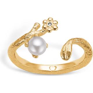 23632092 Blossom forgyldt ring med perle