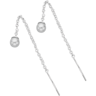 Scrouples - Sølv ørekæde med perle - 122062