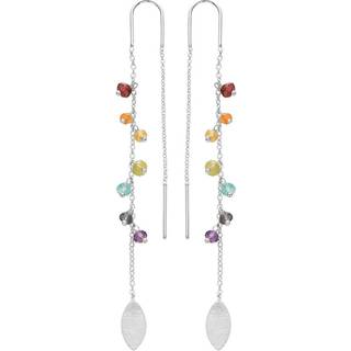 Susanne Friis Bjørner Øreringe - SFB - Øreringe i sølv med sten i regnbuens farver - 5617-1-556