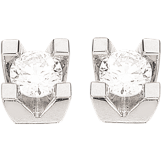 Scrouples Øreringe - Kleopatra - 14 karat hvidgulds øreringe med 0,15ct diamant - 1136,15