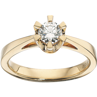 Scrouples - Prinsessering med 0,40 ct diamant, Guld / Hvidguld - 7775,40