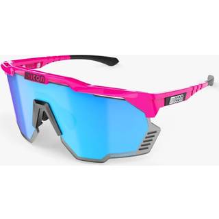 Scicon Aeroshade Kunken cykelbriller pink fluo/multimirror blå