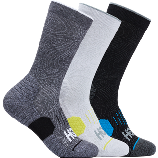 CrewRunSock3-Pack White/Black/Grey (L)