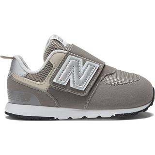 New Balance Børn 574 NEW-B Hook & Loop i Grå/Hvid Synthetic, Størrelse 21