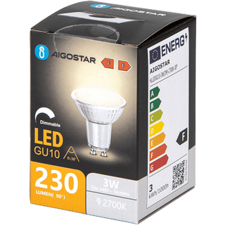Aigostar Classic Dæmpbar GU10 LED Pære 3W i 2700K