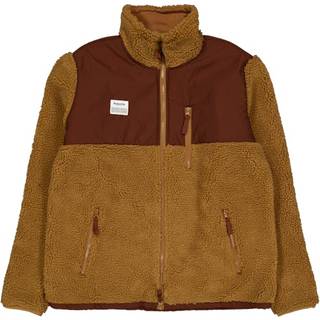 Resteröds Herre Fleece med Paneler og Lynlås Brun
