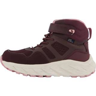 Leaf Karlstad WP  Fleece-forede Sneakers, Burgundy, 28