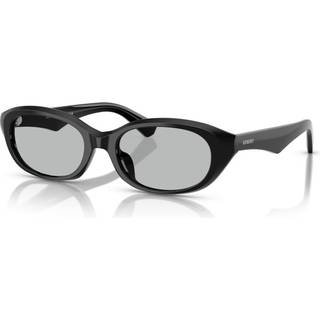 Burberry Kvinde BE4447D 300187 Solbriller Acetat Sort Grå Rund Normal