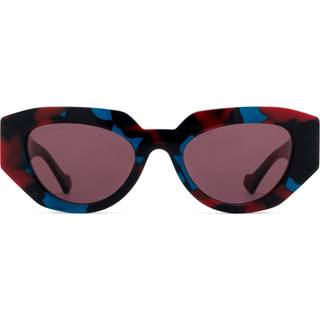Gucci Kvinde GG1421S 003 Solbriller Acetat Havana Violet Geometrisk