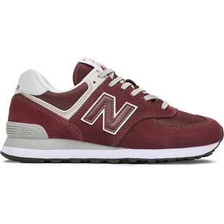 New Balance Mænd 574 Core i Rød/Hvid Suede/Mesh, Størrelse 40.5