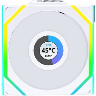 Lian Li UNI FAN SL Wireless LCD White - Kabinet køler - 120mm - Hvid med RGB - 29 dBA