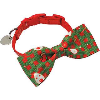 Nylon glitter collar with bow tie, Size S, 35 cm / 10 mm