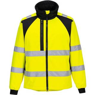 WX2 Eco hi-vis softshell (2 lags) - Gul/Sort (Størrelse: XL)