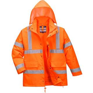 Hi-Vis 4i1 trafikjakke - Orange (Størrelse: M)