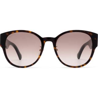 Gucci Kvinde GG1304SK 002 Solbriller Acetat Havana Brun Rund Normal Skygge