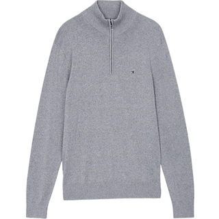 ESSENTIAL COTTON ZIP MOCK