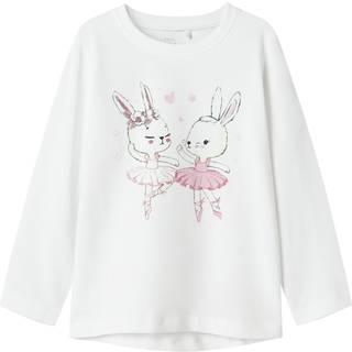 NAME IT Langærmet Bluse Vix Bright White