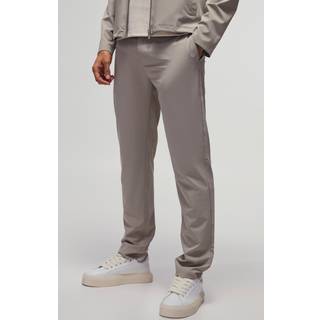 Mens Grey Slim Fit Technical Stretch Homme Fixed Waist Trouser