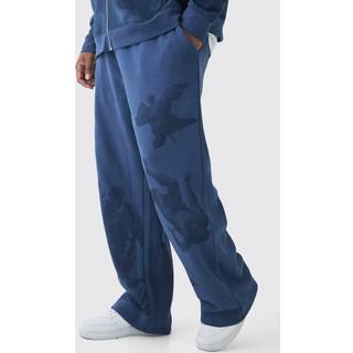 Mens Navy Plus Relaxed Renaissance Print Joggers