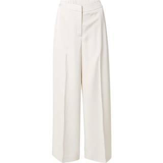 Straight Technical Satin Trousers - White - 40