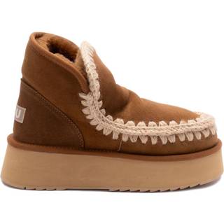 Moutil kvinder. MU.FW681000A Ankelstøvler i læder Mini Eskimo Platform brun (41), 8-10, Ingen, Casual