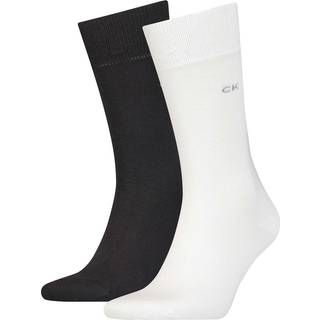Calvin Klein 2-pak Carter Casual Flat Knit Sock - Black/White - Str 43/46