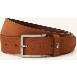 Logo Square Buckle Leather Belt
