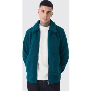 Mens Tall Borg Harrington Jacket In Teal