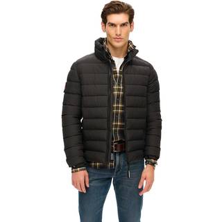 Superdrytil mænd. M5011911A Fuji Emb Quiltet jakke sort (XL), Casual, Nylon, Bæredygtig