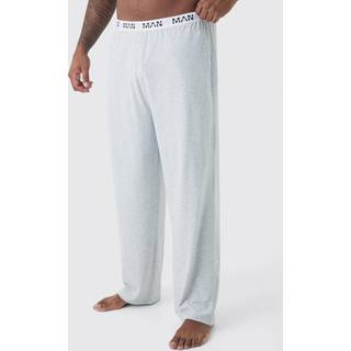 Mens Plus Relaxed Man Dash Lounge Joggers in Grey
