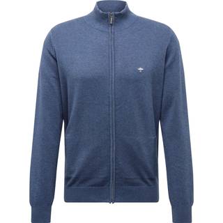 Fynch-Hatton Herren Cardigan blau unifarben