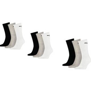 PUMA Crew Socks Unisex (9-Pack), Clothing, White/Grey/Black, 47-49