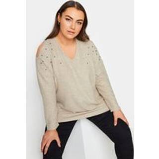 Yours Curve Yours Curve Natural Soft Touch Cut Out Long Sleeve Top