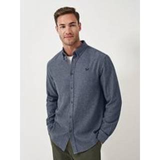 Crew Clothing Crew Clothing Blue 100% Cotton Long Sleeve Herringbone Flannel Shirt - Small
