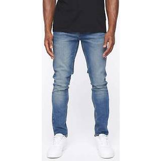 Crosshatch Herre Barbeck Slim Fit Jeans Stonewash