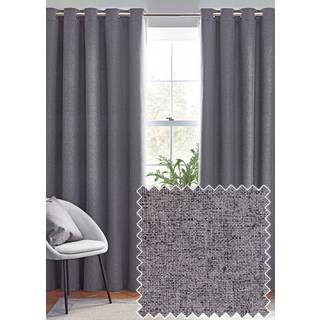 Furn furn. Charcoal Dawn 100% Blackout Thermal Eyelet Curtains