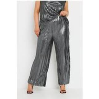 Yours Curve Yours Curve Silver Limited Pleated Trousers