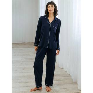 Chelsea Peers Chelsea Peers Blue TENCEL Modal Long Button Up Pyjamas Set