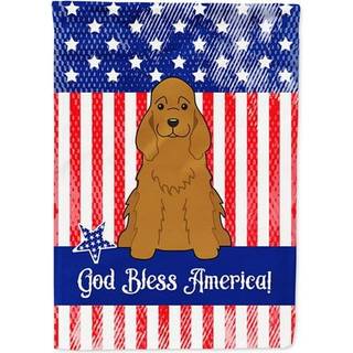 """" Caroline's Treasures BB3090GF Patriotic USA Cocker Spaniel Red Garden Size Outdoor-Flags Multicolor """"