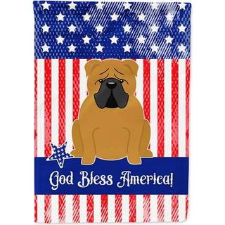 """" Caroline's Treasures BB3117GF Patriotic USA English Bulldog Red Garden Size Outdoor-Flags Multicolor """"