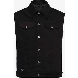 Bull Denim Vest in Black - M