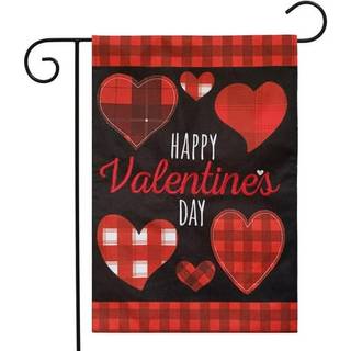 Briarwood Lane m?nstret Valentinsdag Burlap Garden Flag Hearts 12.5 """" X 18 """"