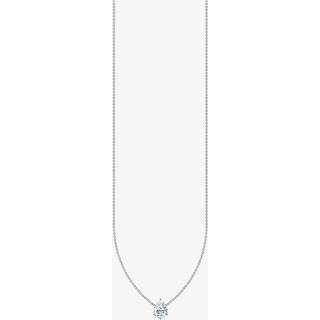 Thomas Sabo KE2213-051-14-L45V Silberne Kette mit weißem Tropfen Anhänger Damen