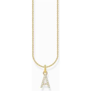 Thomas Sabo KE2240-414-14-L45V Vergoldete Kette Buchstabe A Damen