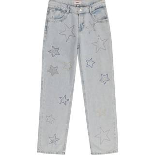 Kids Only Light Blue Denim Star Straight Dad Jeans