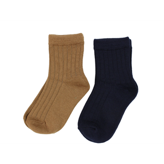 Wheat Navy Mix Strømper Vilde Uld (2-pak)