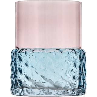 Villa Collection Styles fyrfadslysestage Ø7,7x10 cm Blå-rosa