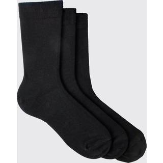 Mens Black 3 Pack Dress Socks
