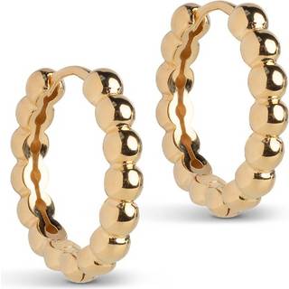 Enamel - Ball Large Hoops i forgyldt sølv