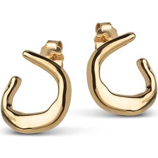 Enamel - Inga øreringe i forgyldt sølv